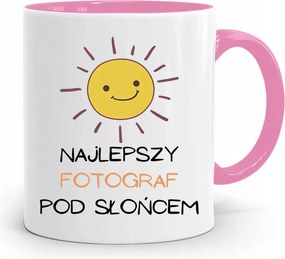 Rózsaszín Bögre Fotósnak A Legjobb A Nap Alatt fényképes nyomtatással