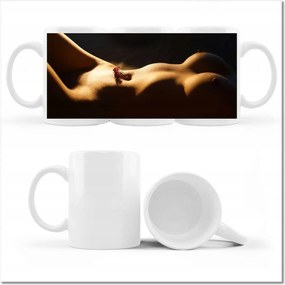 Fényképes bögre Adok neked egy virágot Szerelem