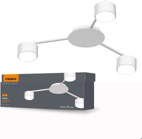 Mennyezeti lámpa Csillár lámpatest 3x GX53 Led Fehér Modern Videx