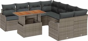 vidaXL Kerti Kanapé Szett párnával 7 pcs Szürke