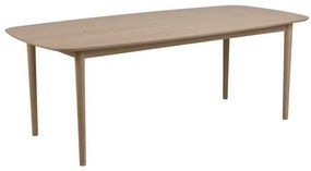 Asztal Oakland 552Világos tölgy, 75x100x210cm, Közepes sűrűségű farostlemez, Természetes fa furnér, Fa