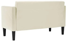 krém bársony loveseat kanapé 111 cm