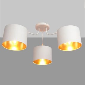 Felületre szerelhető csillár ALBA 3xE27/15W/230V fehér/arany