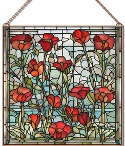 Stained-Glass-Floral-5 üvegkép, falikép