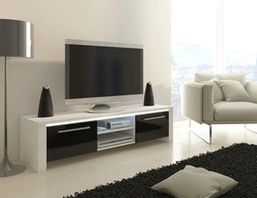 TV asztal/szekrény Helix (fehér + fényes fekete). 780041