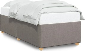 vidaXL tópszínű szövet ágykeret matrac nélkül 90x200 cm