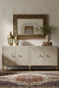 Lessi 180 - White, Travertine