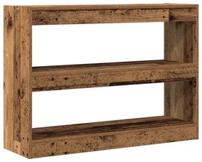 Könyvespolc / Szobaelválasztó Régi Fa, 100x30x72 cm, Mérnöki Fából Készült