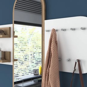 Fali tükör RANI 125x120 cm fehér/barna