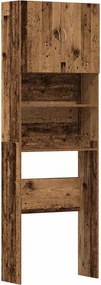 vidaXL antik fa szerelt fa mosógépszekrény 64 x 24 x 190 cm