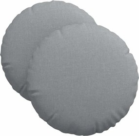vidaXL Ülőpárnák 2 pcs Világosszürke Ø40 x 13 cm szövet