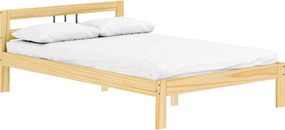 Ágy ráccsal, természetes, fenyőfa, 140x200, JONA