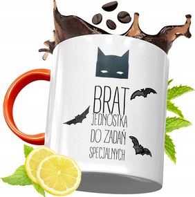 Narancssárga Bögre Testvérnek Ajándékba, fényképes nyomattal