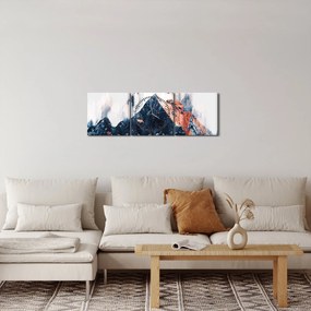 Kép - Absztrakt hegy (órával) (90x30 cm)