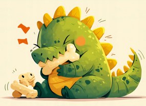 Poszter 55x40cm Bájos Dinoszaurusz
