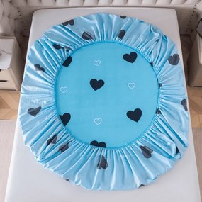 Mikroszálas gumis lepedő CORAZON kék 90x200 cm