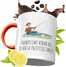 Narancssárga Bögre Horgászoknak Ajándék fényképes nyomtatással