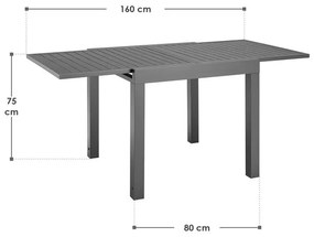 Juskys Kerti asztal Laki 80x80 cm - antracit