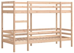 tömör fenyőfa emeletes ágy 75x190 cm
