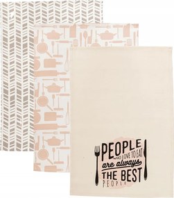 Best People 3 db-os konyhai törlőkendő szett, mérete 40x60cm.