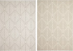 Kültéri Kétoldalas Zsinóros Szőnyeg Teraszra Erkélyre Bézs 240x340 cm