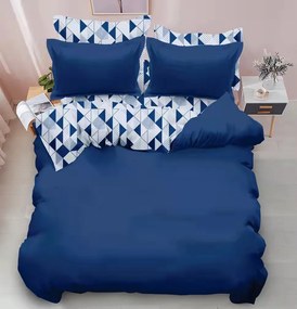ROYAL BLUE GEO fordítható ágynemű 140x200 cm + párnahuzat 40x50 cm INGYENES
