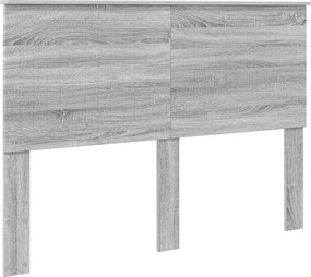 vidaXL Fejtámla fejtámlával Szürke Sonoma 140 cm Faanyag