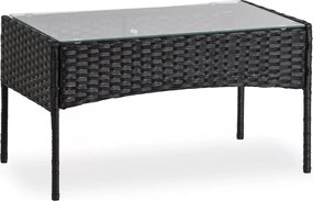 MISSISSIPI kerti bútor szett, fekete-bézs – raktárról