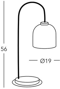 Kolarz A1352.71.G - Asztali lámpa NONNA 1xE27/60W/230V tölgy/fehér/zöld