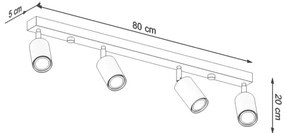 Sollux SL.1042 - Spotlámpa BERG 4xGU10/40W/230V