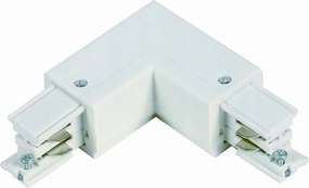 Szögcsatlakozó Jobb L Fehér 3F háromfázisú sínhez