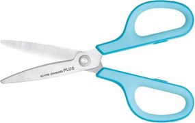 Olló, általános, 17,5 cm, PLUS Fitcut Curve, világoskék (PLUS35052)