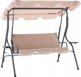 Kerti Hinta 170x110x153 CM Sötét Bézs Pohártartó Nélkül