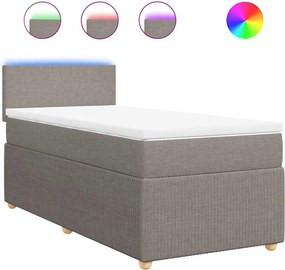 vidaXL tópszínű szövet rugós ágy matraccal 80 x 200 cm