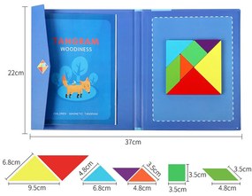 Mágneses tangram fajáték
