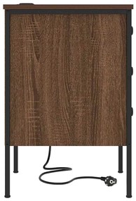 Éjjeli Szekrények 2 pcs barna tölgy 42 x 41 x 61 cm Faanyag