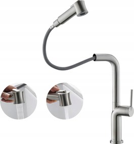 Kenes KE8060 álló konyhai csaptelep, ezüst