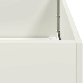 vidaXL ültetvény fehér 200x40x80 cm Hidegen hengerelt acélból