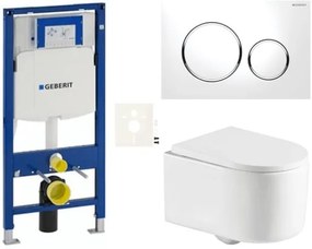 Geberit fali WC szett előtétfalas szereléshez + SAT WC SIKOGESREX72S20