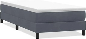 vidaXL sötétszürke bársony rugós ágy matrac nélkül 90x210 cm