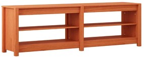 Cipőpad polcokkal Viaszbarna 160 x 36.5 x 50 cm Tömör fenyőfa
