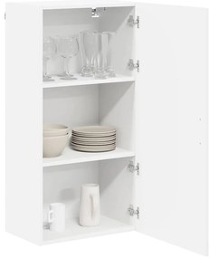 Fali konyhaszekrény Magas Fényű Fehér 50 x 31 x 100 cm Faanyag