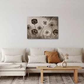 Kép - Rajzolt virágok (70x50 cm)