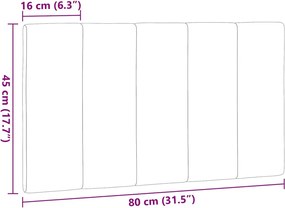 tópszínű szövet fejtámla párna Hanko 80 cm