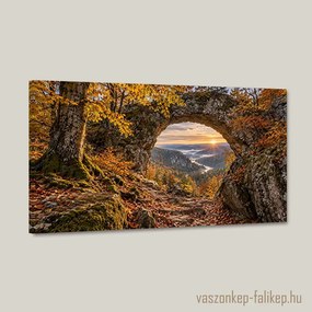 Napkapu az őszben falikép – prémium nyomat 40x23 cm
