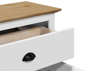 előszobaszekrény BODO&quot; 80x35x90 cm-es fehér és barna színben&quot;