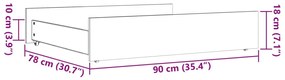 2 db viaszbarna tömör fenyőfa ágyneműtartó fiók