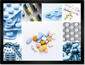 Poszterek keretben 40x30 Kollázs tabletta szett