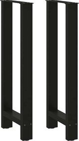 vidaXL 2 db fekete acél bárasztal láb 40 x (100-101) cm