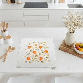 EMI Ősz fehér damaszt terítő 40x40 cm